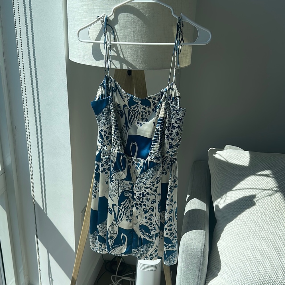 Reformation blue bird dress